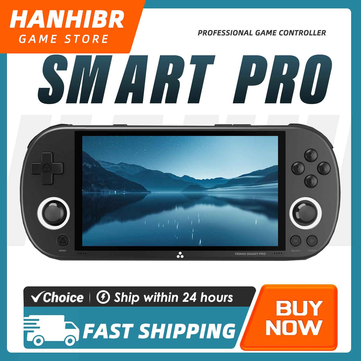 Gaming Console Latest - TRIMUI SMART PRO Open-Source-Linux-Handheld-Spielkonsole mit 4,96-Zoll-IPS-Bildschirm,