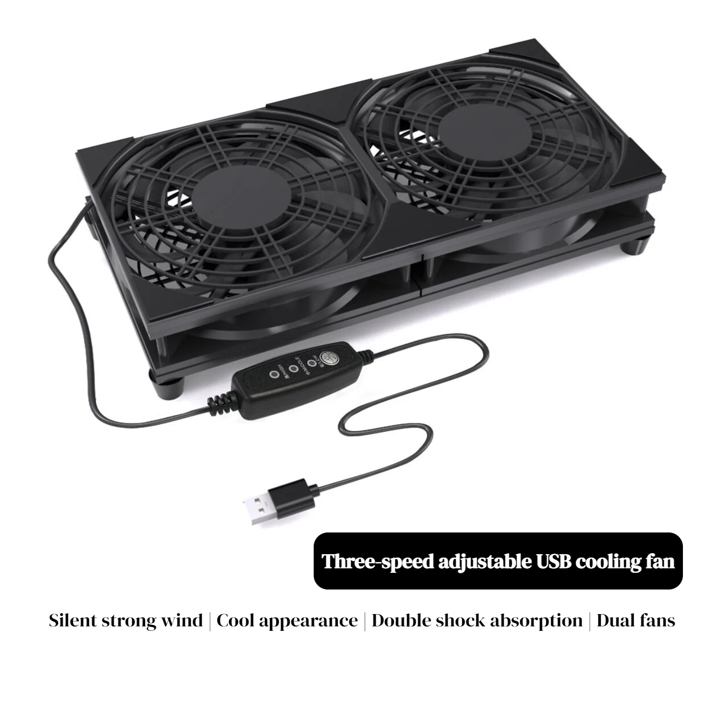 Gaming Console In - Dualer USB-Lüfter mit 3-Stufen-Geschwindigkeitsregelung | 5V