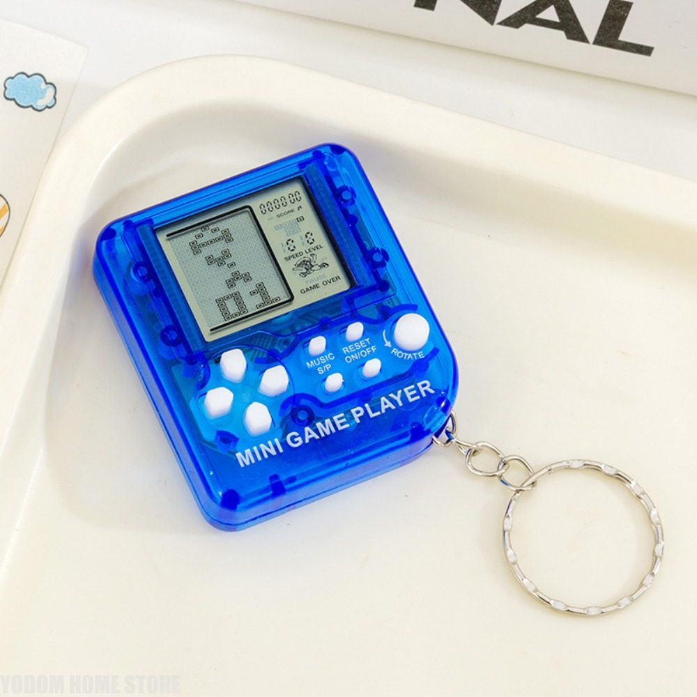 Gaming Console Keychain - Klassische nostalgische Tetris-Handspielkonsole Schlüsselanhänger Mini-Spiel-Anhänger als
